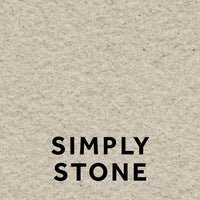 Alnwick 16 Simply Stone textured stone effect paint close-up showing a soft pale Portland stone finish