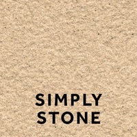 Abbey 26 Simply Stone textured stone effect paint close-up showing a soft creamy buff finish with gentle warm yellow undertones