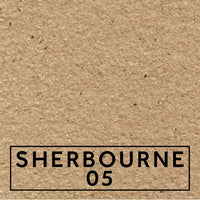 Sherbourne 05 textured stone effect paint close-up showing a warm earthy beige natural stone finish