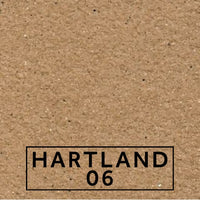 Hartland 06 textured stone effect paint close-up showing a warm taupe beige natural stone finish