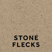 Hever 15 Stone Flecks textured stone effect paint close-up showing a warm earthy buff finish with gentle brown depth