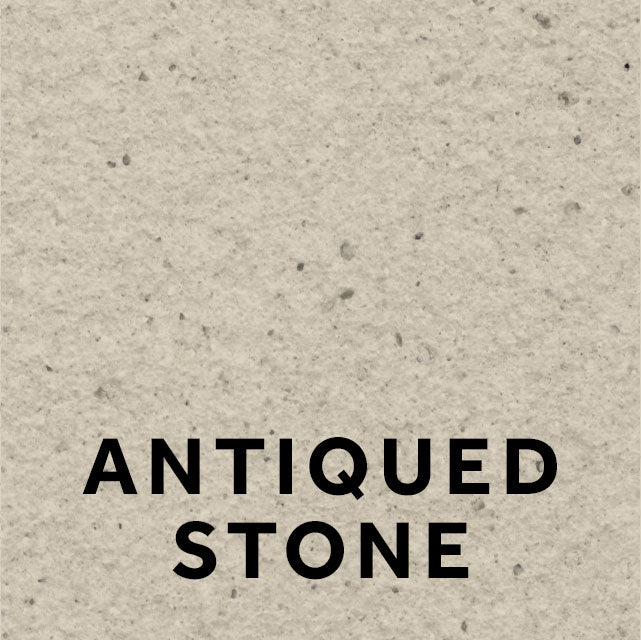 Alnwick 16 Antiqued Stone textured stone effect paint close-up showing a soft pale Portland stone finish