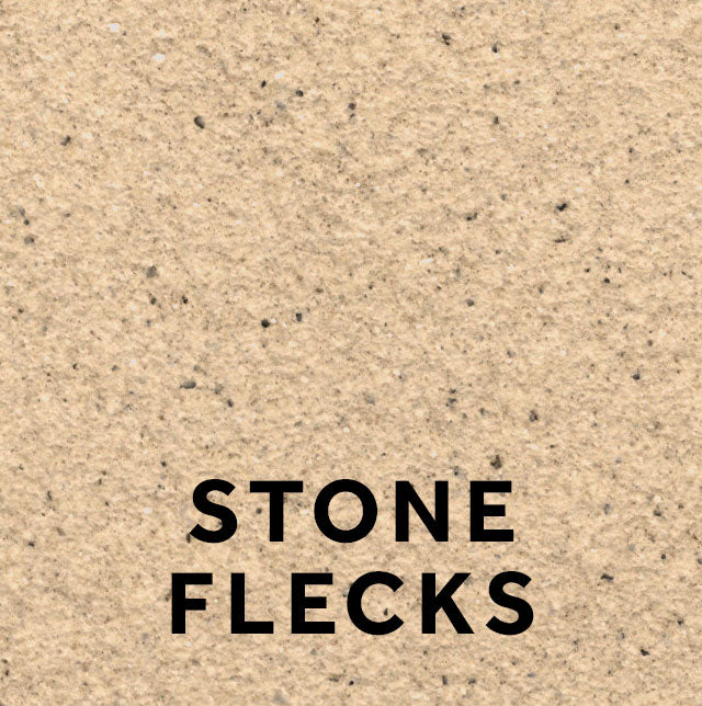 Abbey 26 Stone Flecks textured stone effect paint close-up showing a soft creamy buff finish with gentle warm yellow undertones