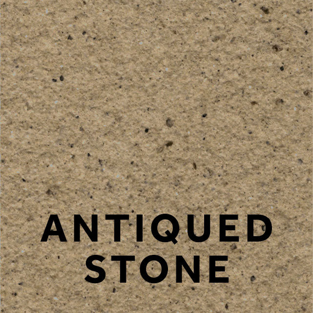 Wolfton 29 Antiqued Stone textured stone effect paint close-up showing a deep buff beige finish with soft earthy brown undertones