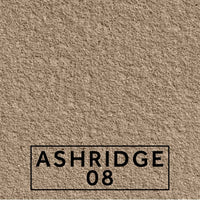 Ashridge 08 textured stone effect paint close-up showing a warm earthy beige brown Yorkstone inspired finish