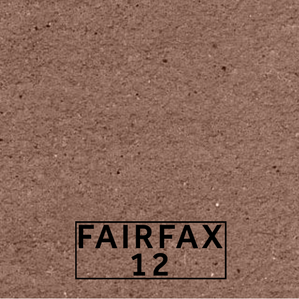Fairfax 12 textured stone effect paint close-up showing a warm red sandstone finish with soft pink undertones