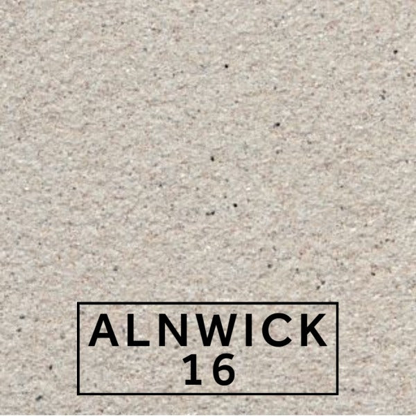 Alnwick 16 textured stone effect paint close-up showing a soft pale Portland stone finish