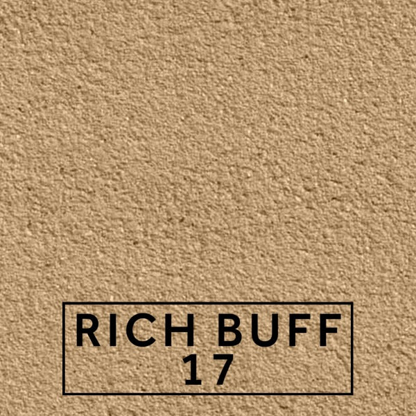 Rich Buff 17 textured stone effect paint close-up showing a warm rich buff Yorkstone finish