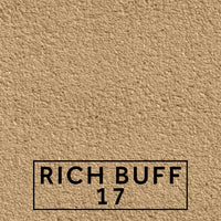 Rich Buff 17 textured stone effect paint close-up showing a warm rich buff Yorkstone finish