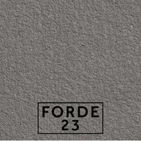 Forde 23 textured stone effect paint close-up showing a deep mid grey finish with cool mineral depth