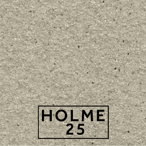 Holme 25 textured stone effect paint close-up showing a warm beige grey Portland limestone finish