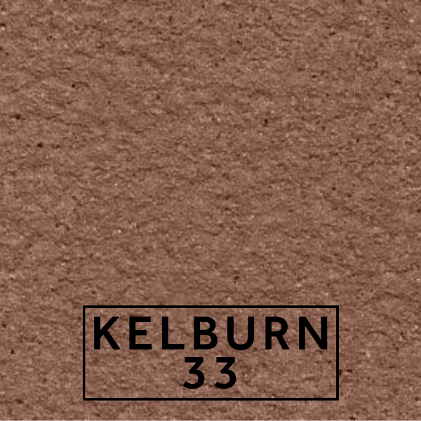 Kelburn 33 textured stone effect paint close-up showing a rich red brown finish with warm natural depth