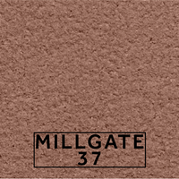 Millgate 37 textured stone effect paint close-up showing a warm rose brown sandstone finish with muted pink and terracotta tones