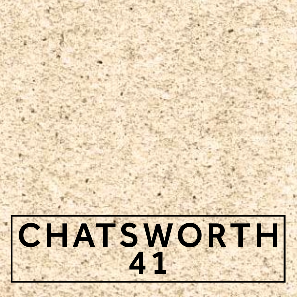 Chatsworth 41 textured stone effect paint close-up showing a creamy beige finish with subtle yellow undertones