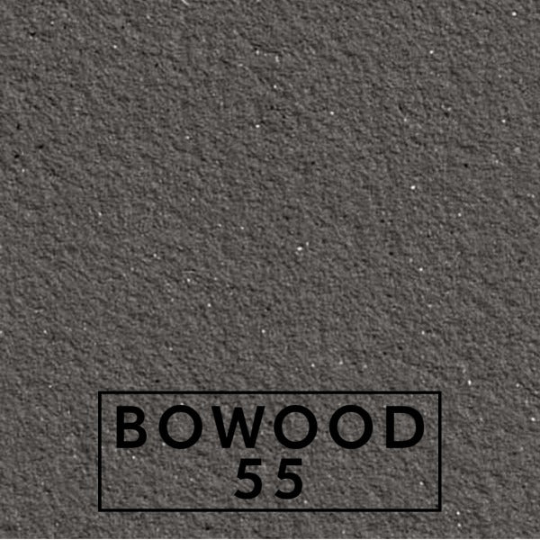 Bowood 55 textured stone effect paint close-up showing a softly balanced mid grey sandstone finish