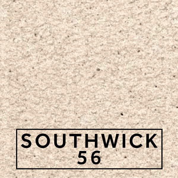 Southwick 56 textured stone effect paint close-up showing a soft warm beige limestone and travertine finish