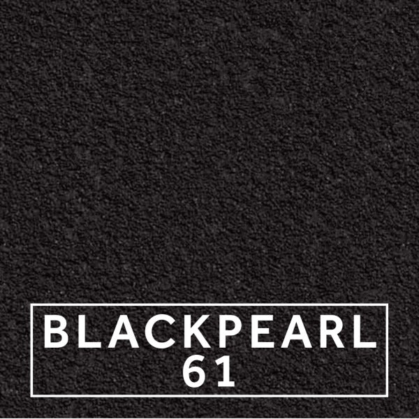 Black Pearl 61 textured stone effect paint close-up showing a deep black natural stone finish