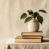 Marney 31 stone effect paint applied to a decorative vase with a warm sandy beige natural stone finish