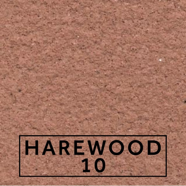 Harewood 10 textured stone effect paint close-up showing a rich pink brown sandstone finish with natural depth