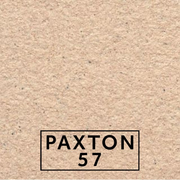 Paxton 57 textured stone effect paint close-up showing a warm creamy beige tumbled limestone finish
